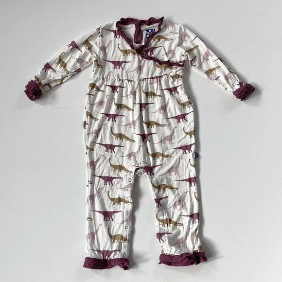 Kickee Pants Dinosaur Romper - Picture 2 of 7